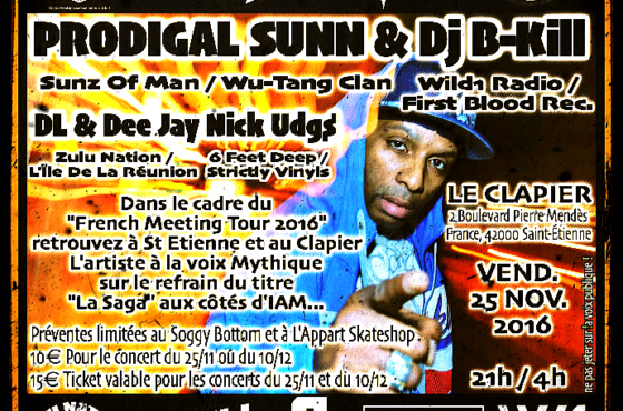 Prodigal Sunn ( Sunz Of Man / Wu-Tang ) w/ Dj B-Kill // DL & Dee Jay Nick Udg$